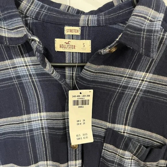 NWT Hollister Plaid Flannel Shirt - Picture 4 of 4